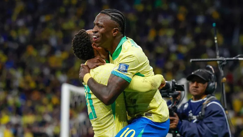 Com gol de Vinícius Júnior, Brasil vence e garante vaga na Copa do Mundo.