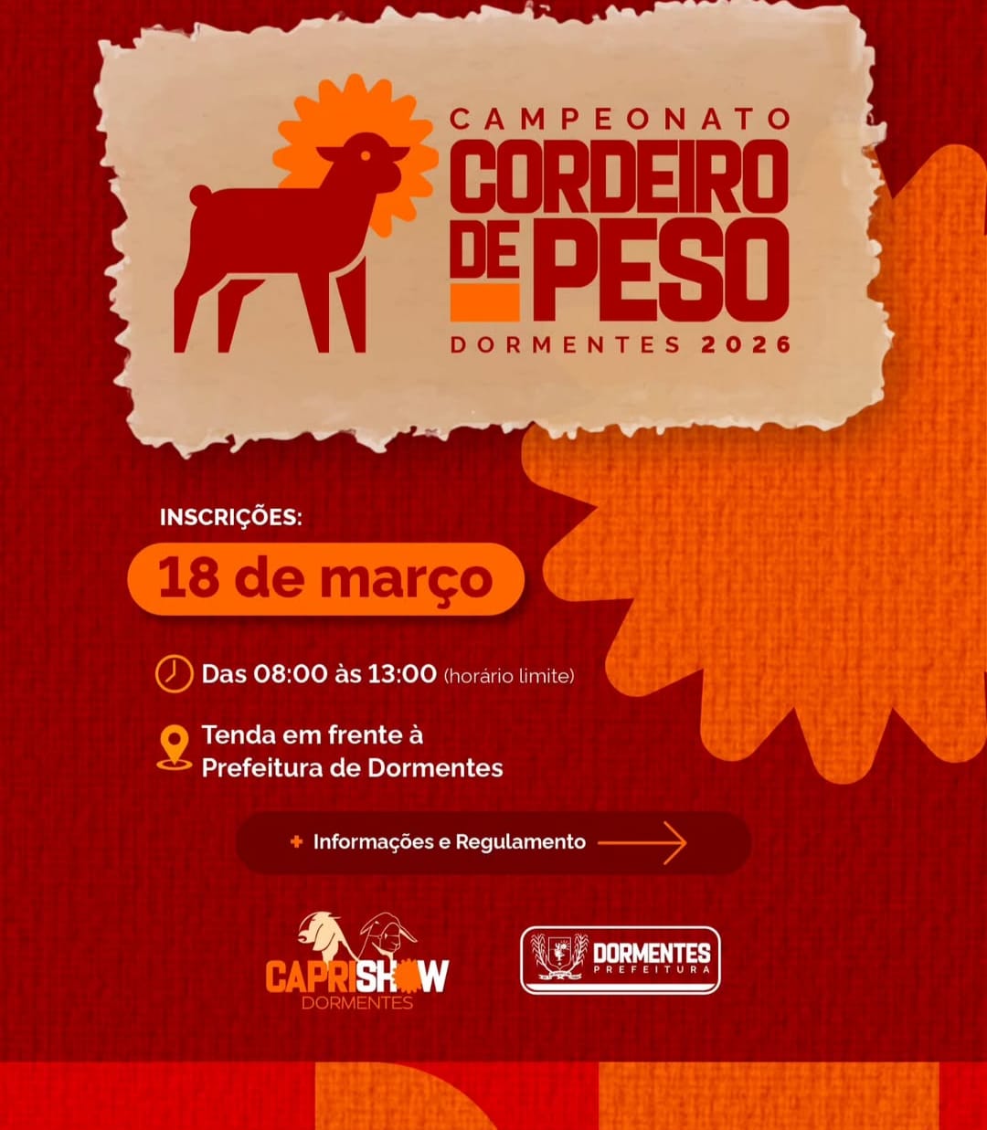 Caprishow 2026: primeira pesagem do Campeonato Cordeiro de Peso acontece nesta quarta-feira (18); saiba como participar
