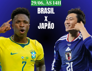 Confronto definido: Brasil vai enfrentar o Japão na próxima fase da copa