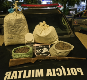 Ação do 2° Biesp termina com apreensão de quase 14kg de maconha na zona rural de Santa Filomena