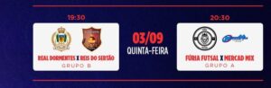 Copa Dormentense de futsal tem rodada decisiva nesta quinta-feira com dois jogos a partir das 19H30